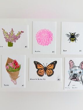 Set of 6 Inciardi mini prints